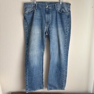 Polo Ralph Lauren Jeans‎ Mens 38x30 15941 Straight Leg Blue Denim Flaw